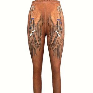 Unique Rare Pattern Leggings (Color: Brownness)